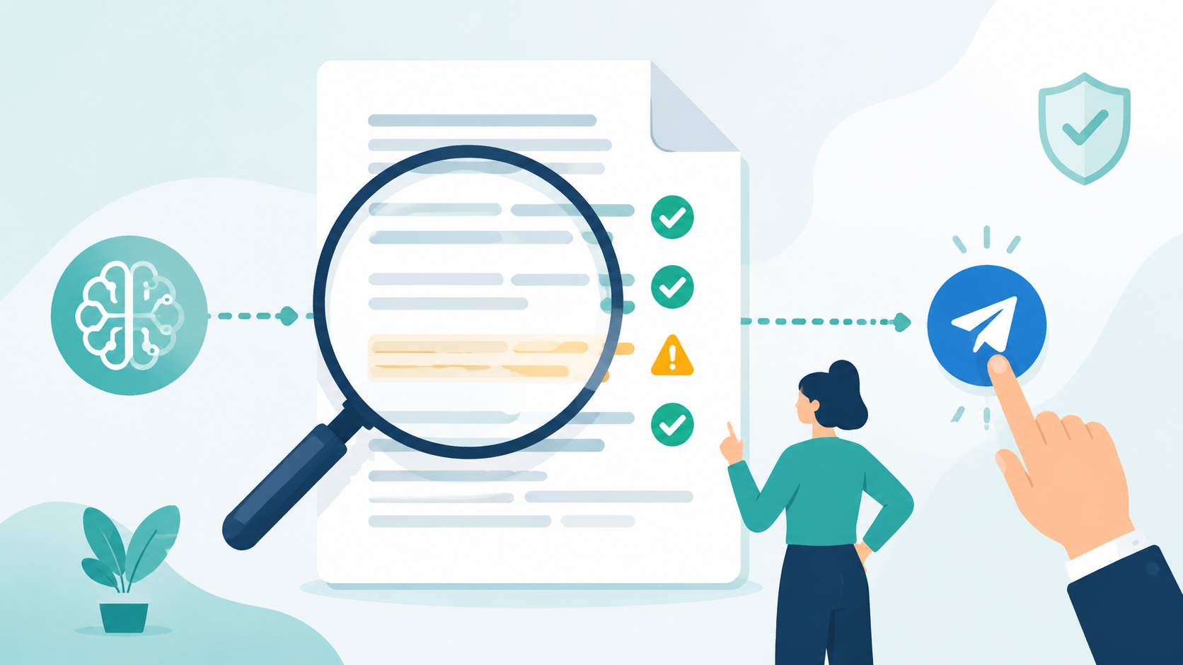 AI drafts; you verify and send. Check every code, date, and claim — and never send a citation the AI invented.