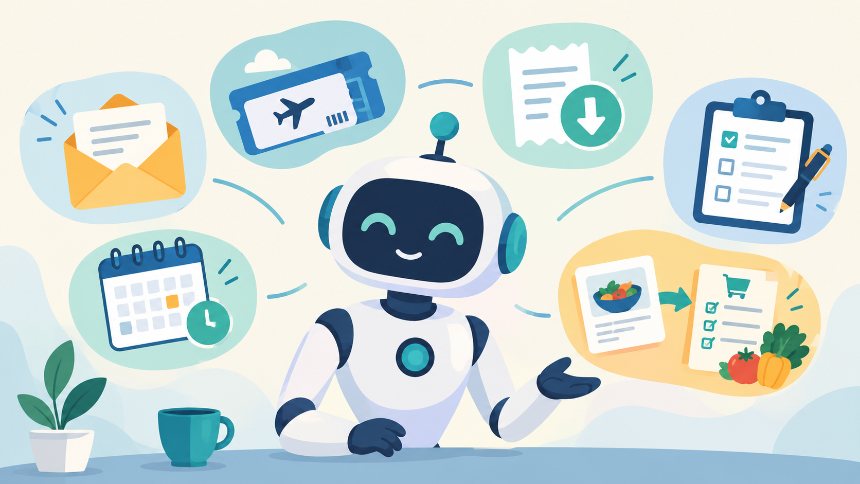 What Muse really is: a personal-tasks agent — email, travel, bills, forms, calendar, recipe-to-grocery — not a brand social scheduler.