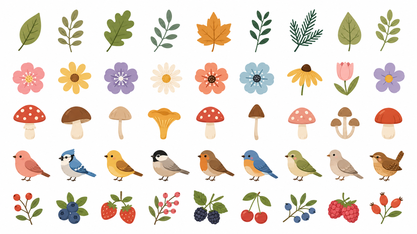 Example — a clip-art bundle: a set of matching illustrations in one style.