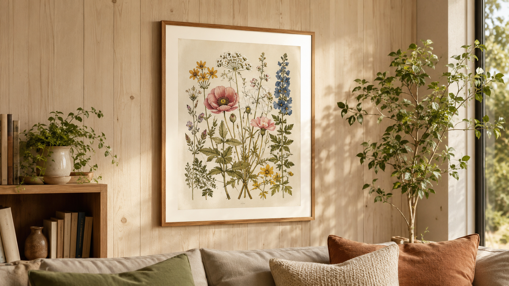 Make free mockups with Nano Banana — a framed-on-the-wall preview sells far better than a bare file.