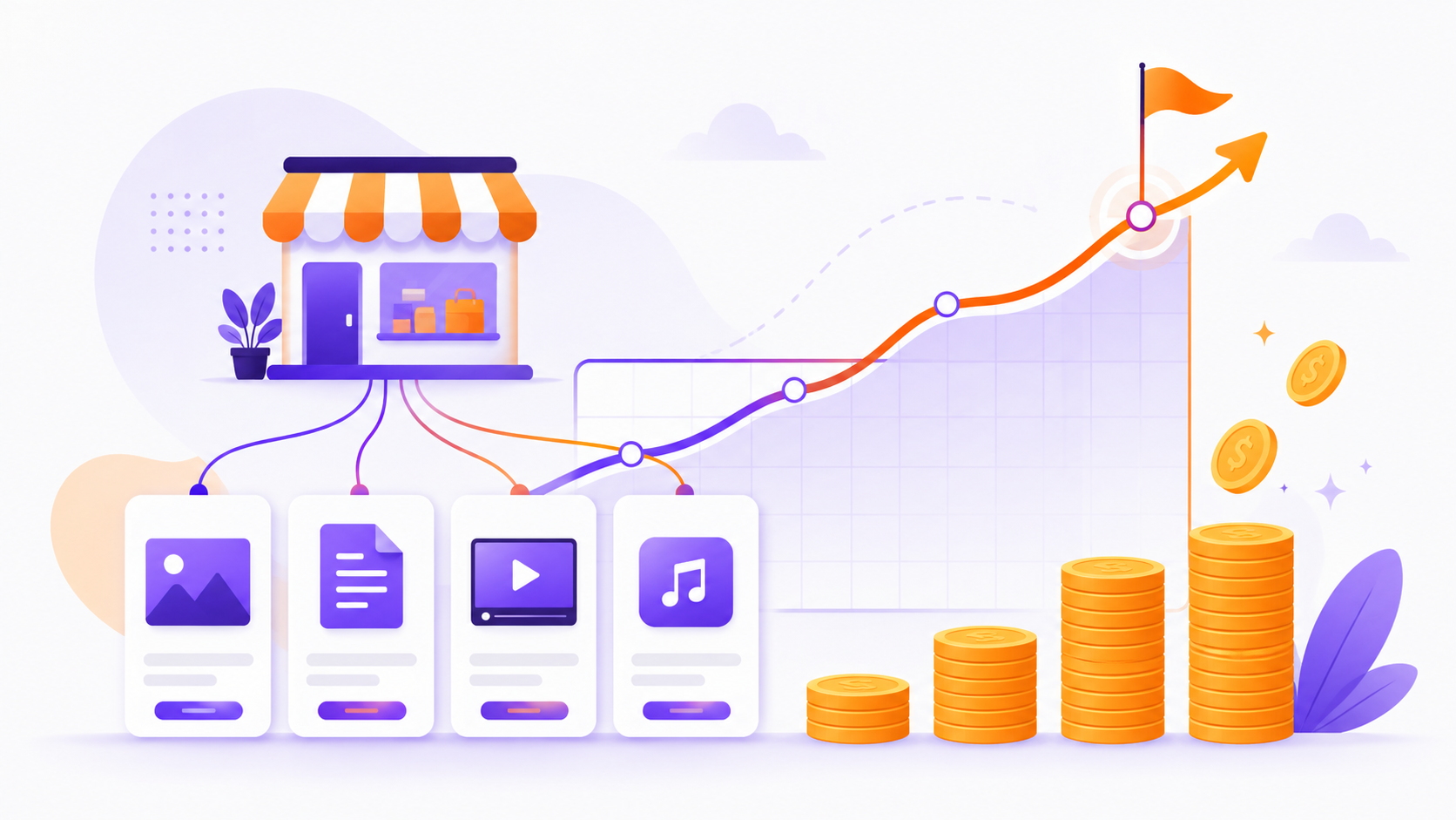 Your first $1K comes from a real catalog and compounding — make more of what already sells.