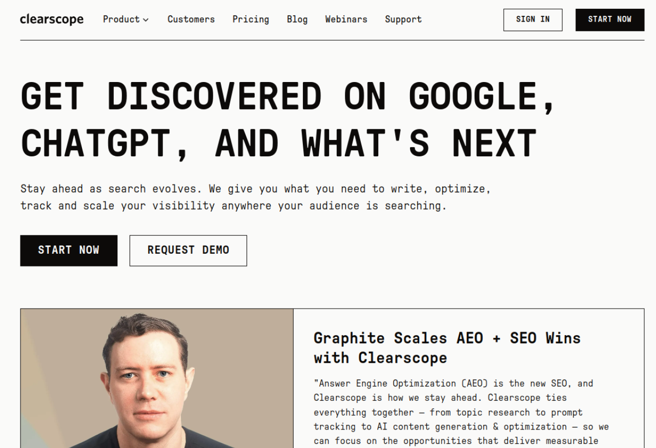 Clearscope — premium, editorial-quality content optimization with NLP term analysis.