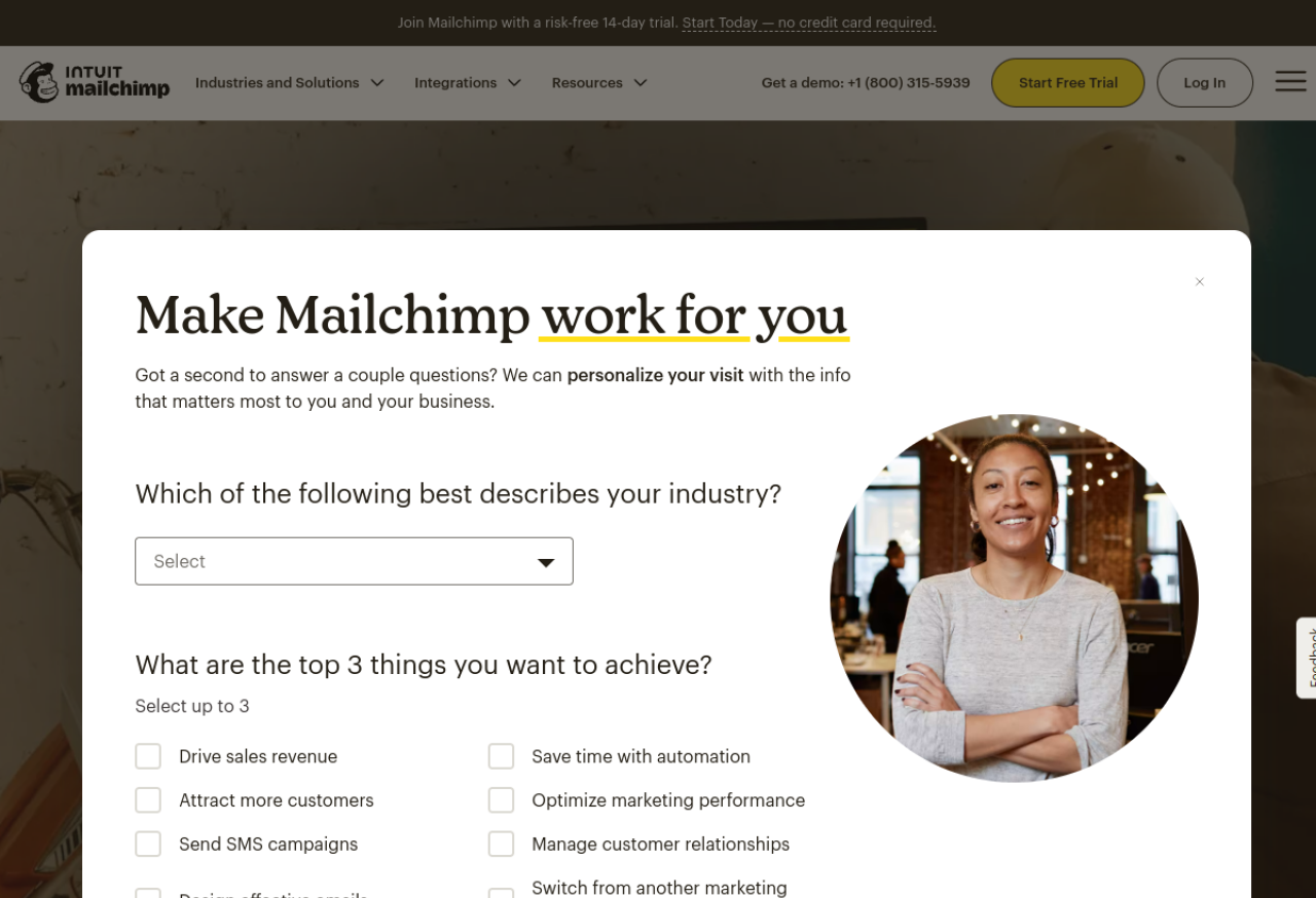 Mailchimp — email campaigns and automations with AI subject lines and send-time optimization.